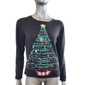 Christmas Sweater by Heirloom Collections - Size Petite Large - 12